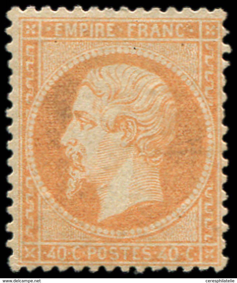 * EMPIRE DENTELE - 23   40c. Orange, Léger Pli, Gomme Légèrement Coulée, B/TB - 1862 Napoléon III
