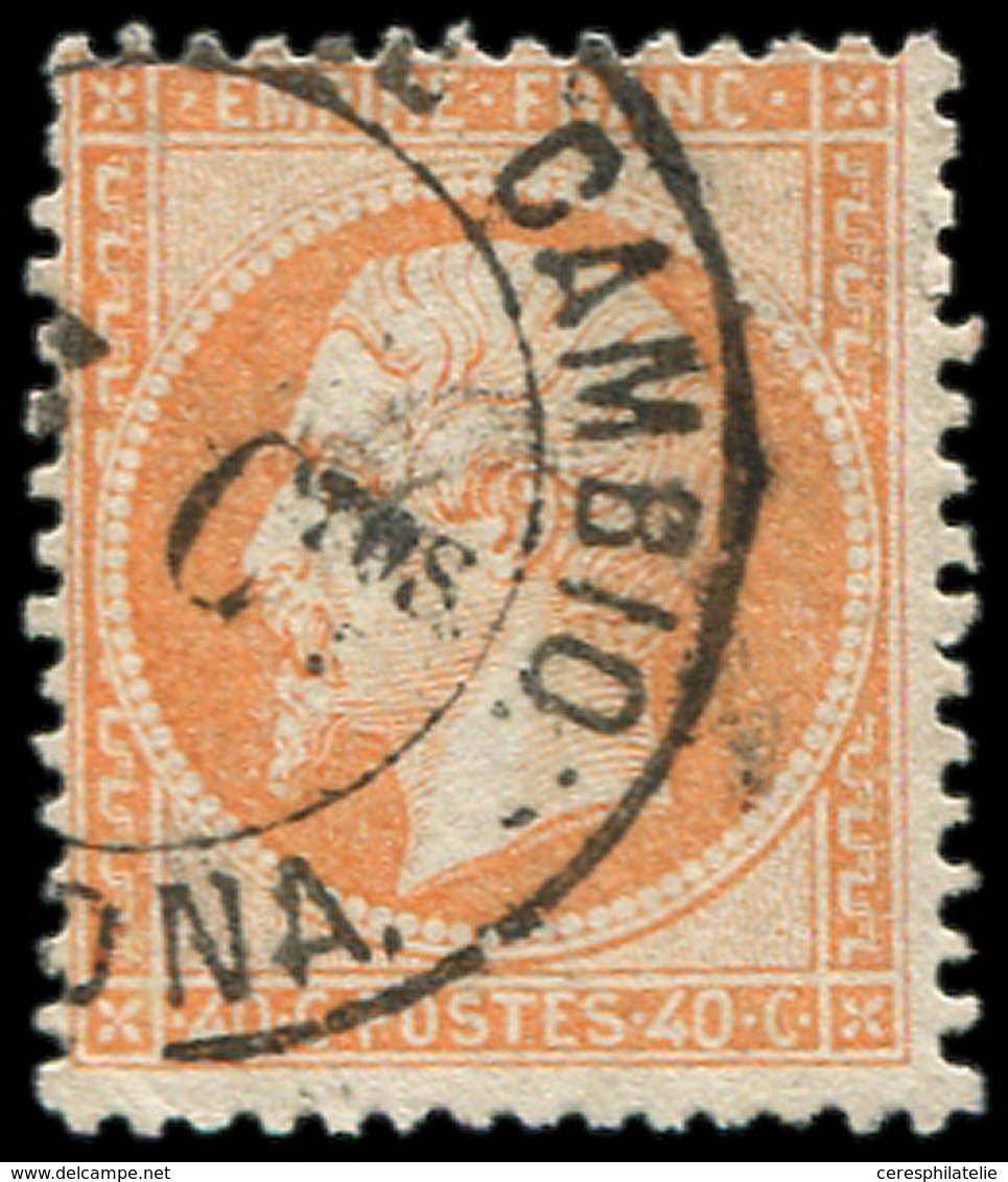 EMPIRE DENTELE - 23   40c. Orange, Obl. Cachet (ADMON DE) CAMBIO, TB - 1862 Napoléon III