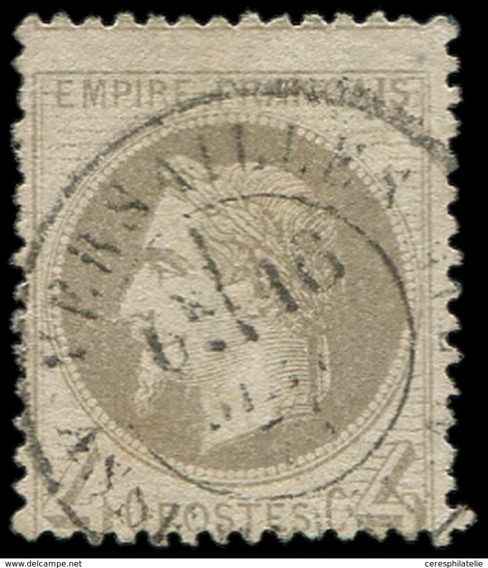 EMPIRE LAURE - 27B   4c. Gris, T II, Obl. Càd VERSAILLES ASSEMBLEE NATIONALE, TB - 1863-1870 Napoléon III Lauré