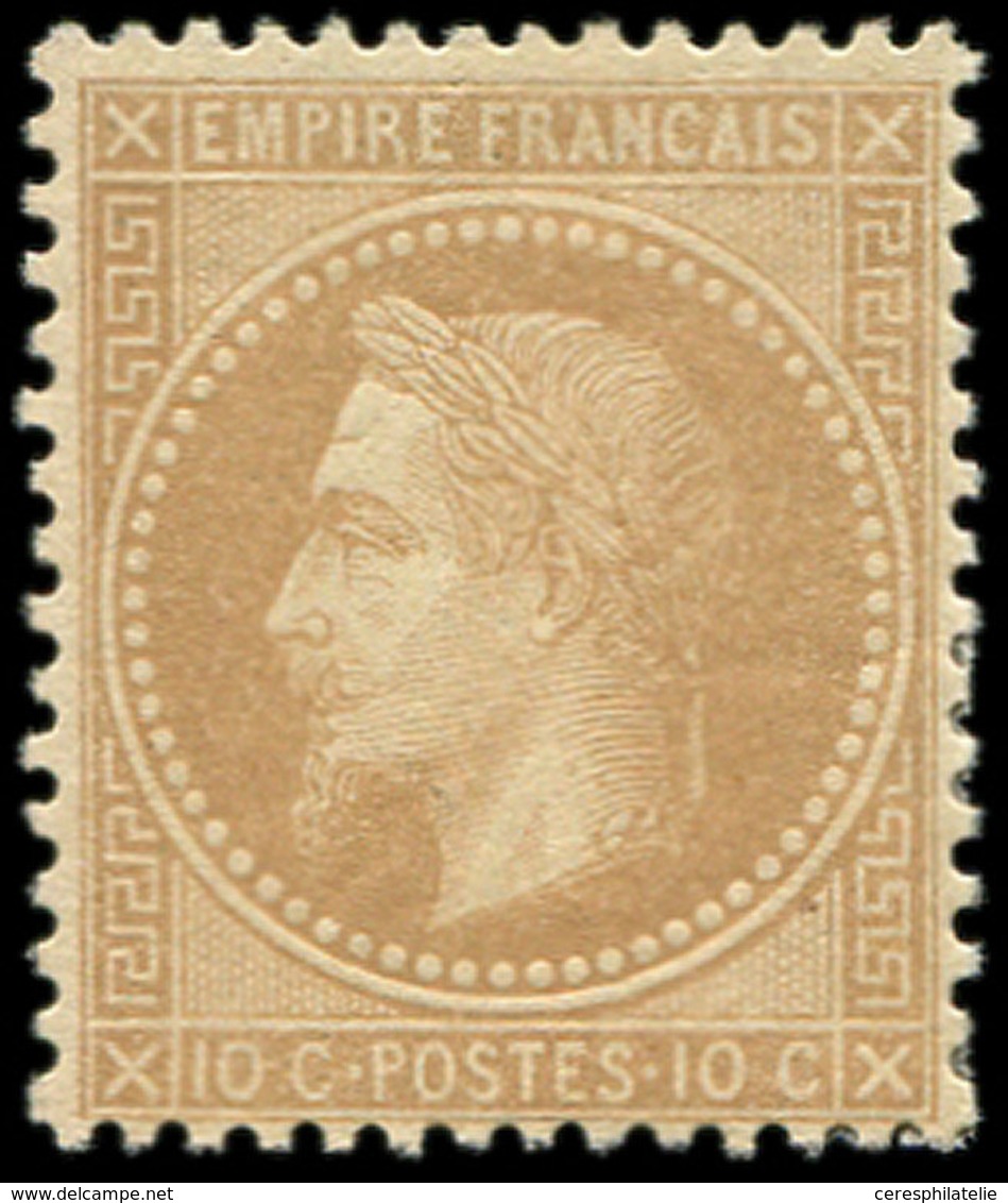 * EMPIRE LAURE - 28B  10c. Bistre, T II, TB - 1863-1870 Napoléon III Lauré