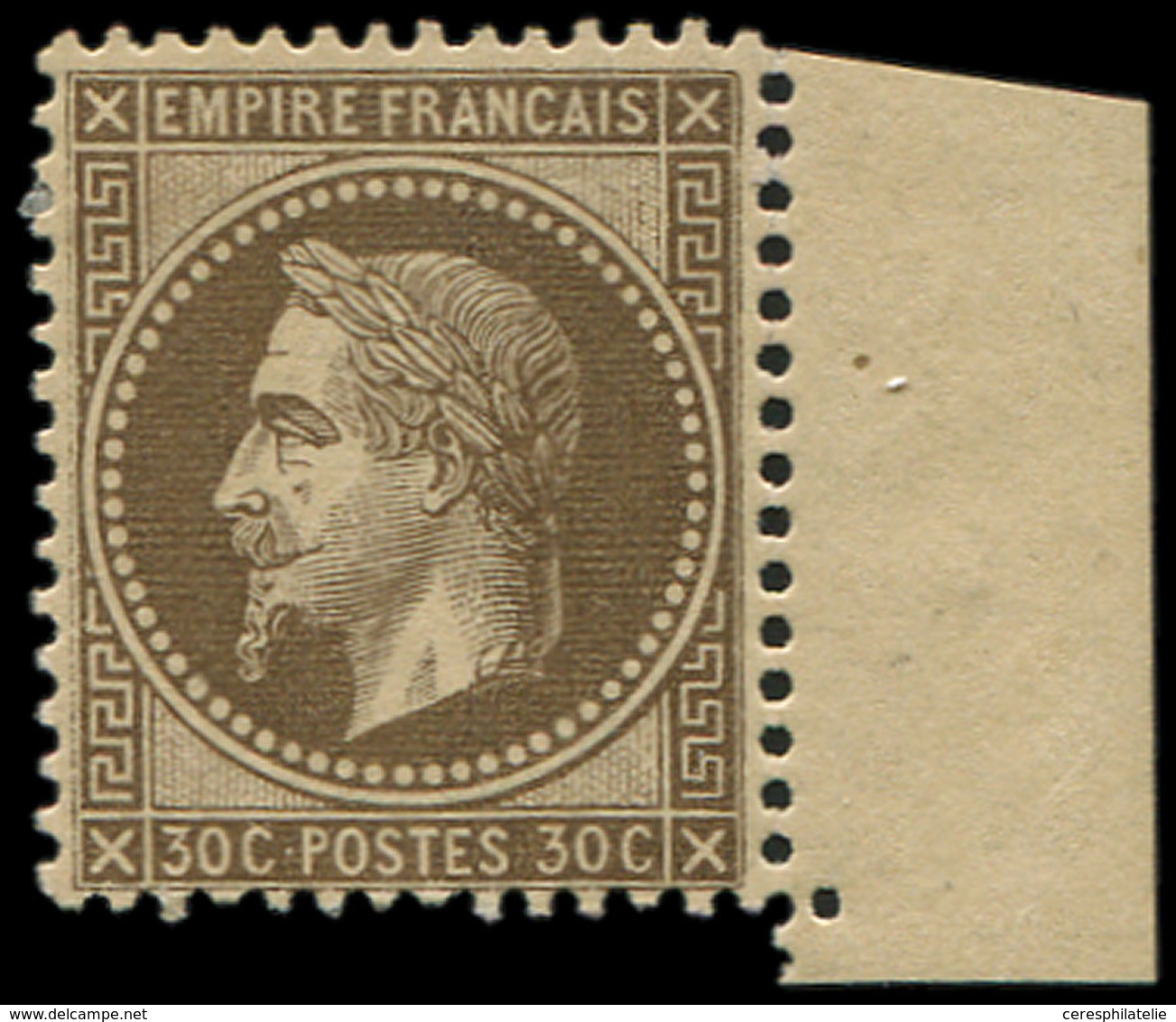 * EMPIRE LAURE - 30e  30c. Brun, FOND LIGNE, Bdf, TTB - 1863-1870 Napoleon III With Laurels