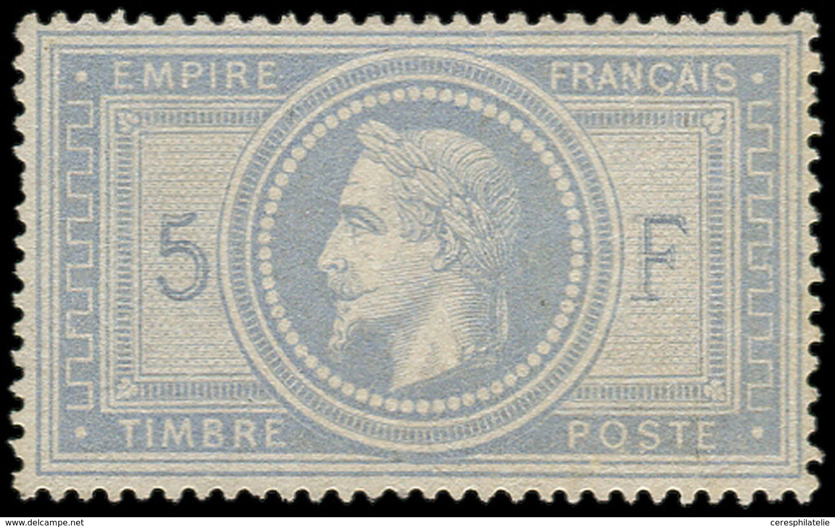 (*) EMPIRE LAURE - 33    5f. Violet-gris, TB - 1863-1870 Napoléon III Lauré