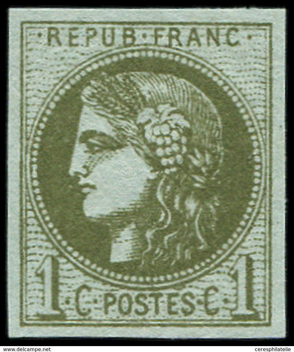 ** EMISSION DE BORDEAUX - 39B   1c. Olive, R II, Belles Marges, Frais Et TTB - 1870 Emission De Bordeaux