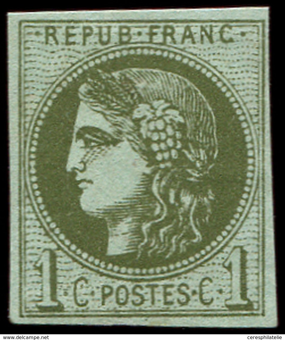 * EMISSION DE BORDEAUX - 39B   1c. Olive, R II, Frais Et TB - 1870 Emission De Bordeaux