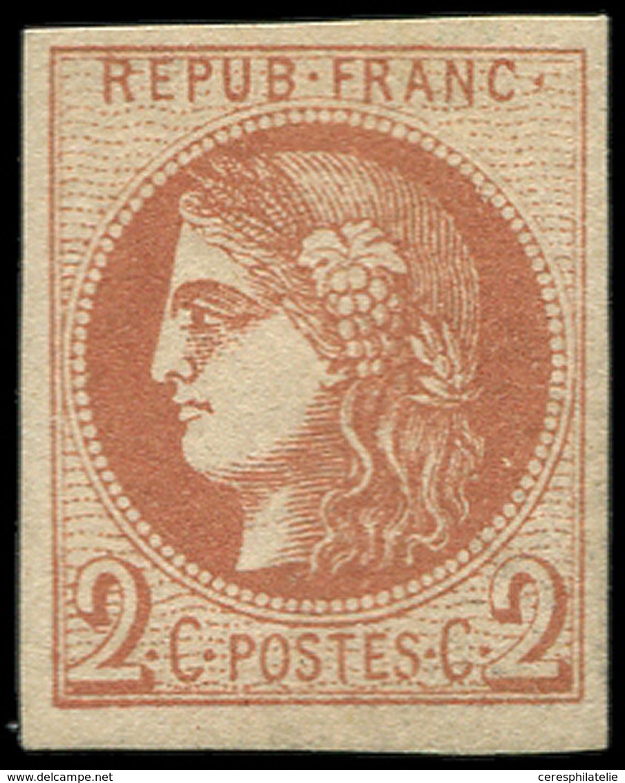 * EMISSION DE BORDEAUX - 40B   2c. Brun-rouge, R II, Ch. Légère, Frais Et TB - 1870 Emission De Bordeaux