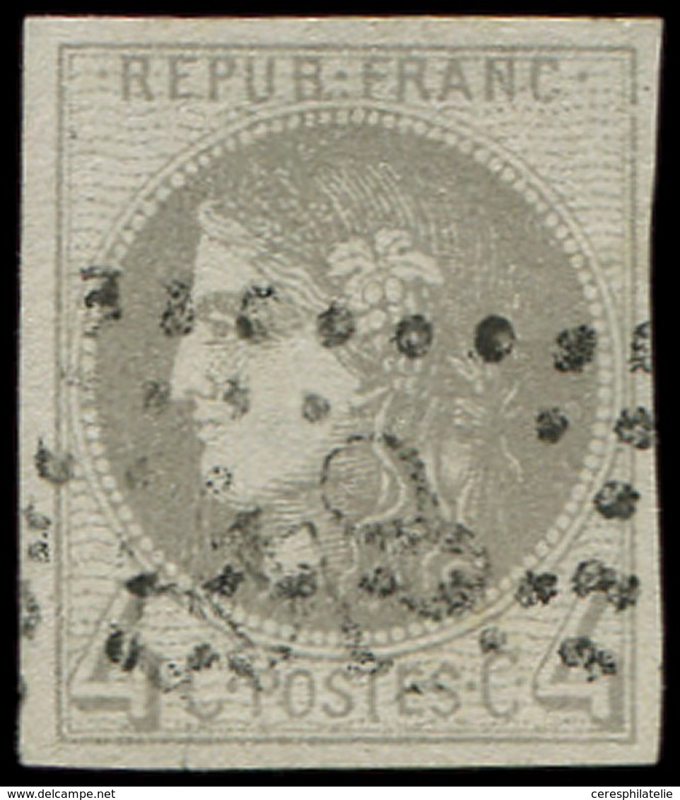 EMISSION DE BORDEAUX - 41B   4c. Gris, R II, Oblitéré GC, TB - 1870 Emission De Bordeaux