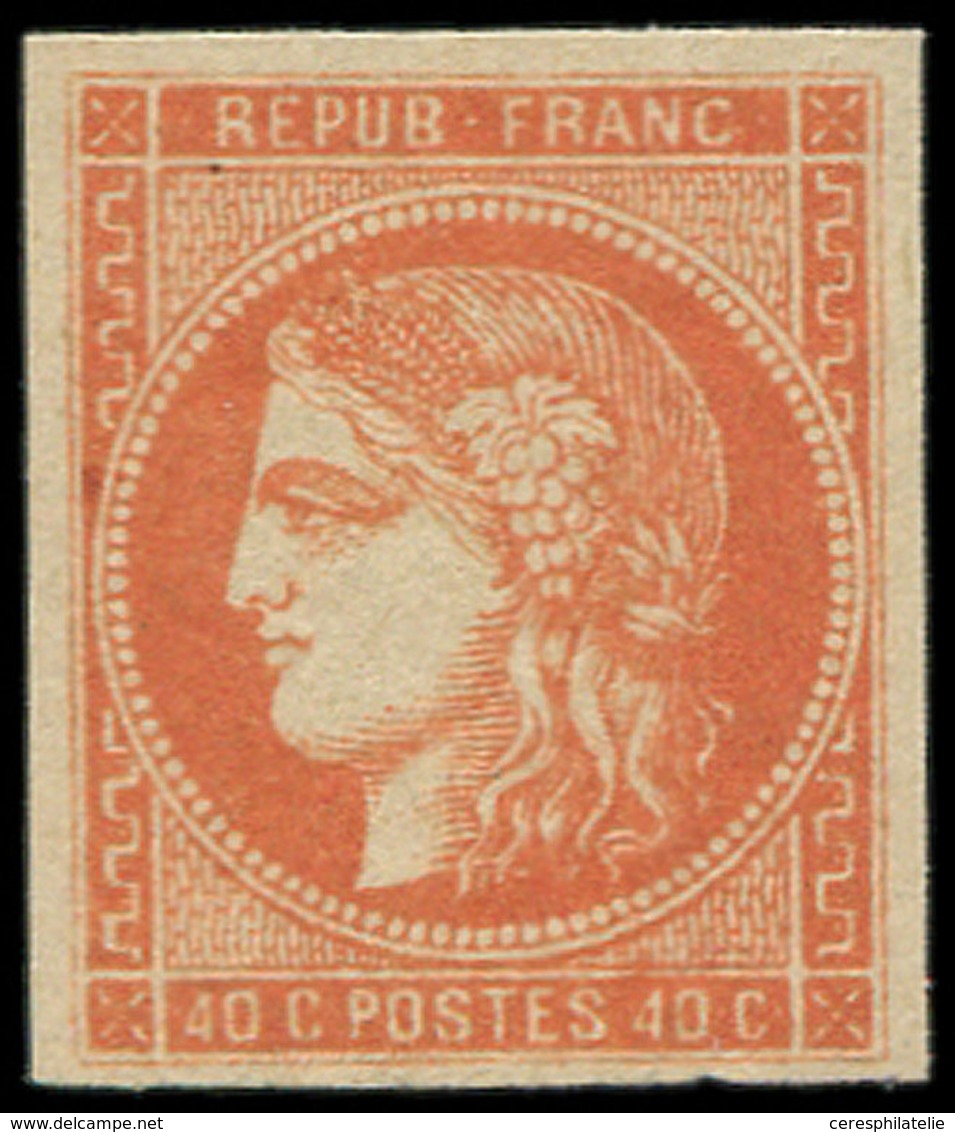 ** EMISSION DE BORDEAUX - 48   40c. Orange, Nuance Foncée, Frais Et TB - 1870 Emission De Bordeaux