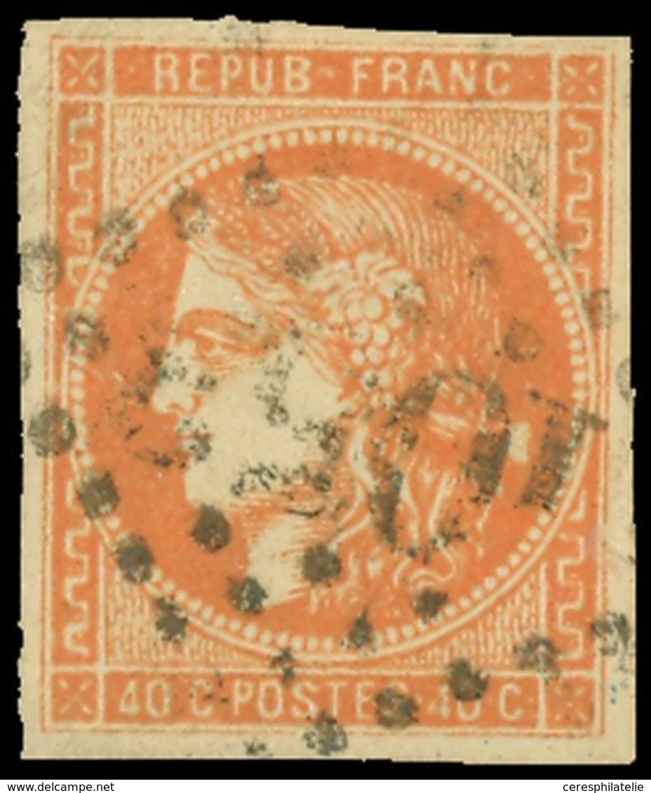 EMISSION DE BORDEAUX - 48   40c. Orange, Oblitéré GC, TB - 1870 Emission De Bordeaux