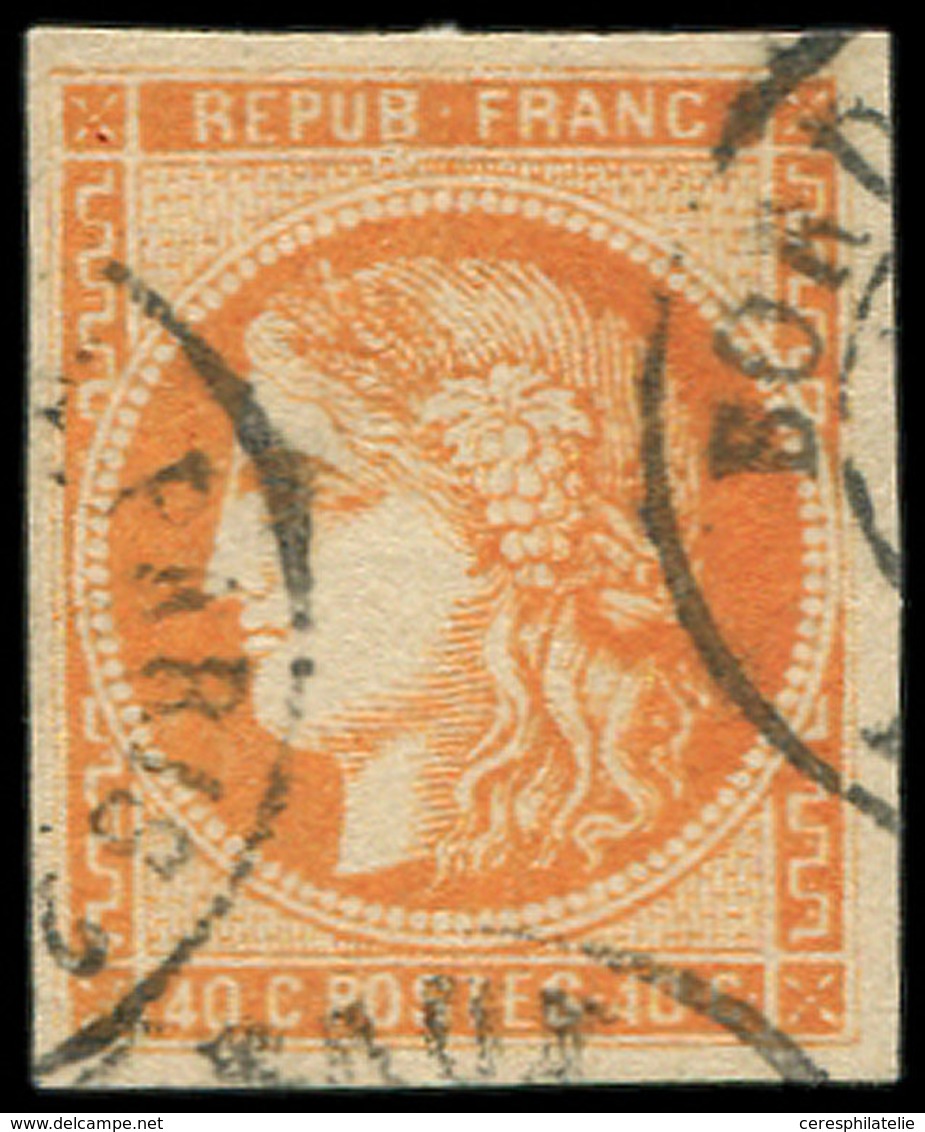 EMISSION DE BORDEAUX - 48   40c. Orange, Obl. Càd Ambulant, TB - 1870 Emission De Bordeaux