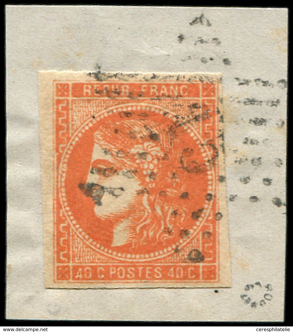 EMISSION DE BORDEAUX - 48   40c. Orange, Obl. ETOILE 15 S. Fragt, TB - 1870 Emission De Bordeaux