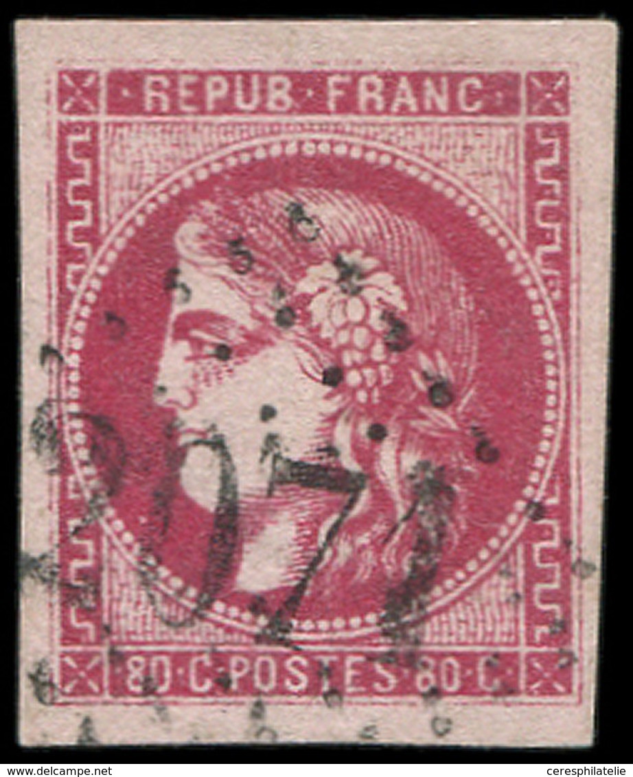 EMISSION DE BORDEAUX - 49c  80c. Rose Carminé, Obl. GC 2071, TB/TTB. Br - 1870 Emission De Bordeaux