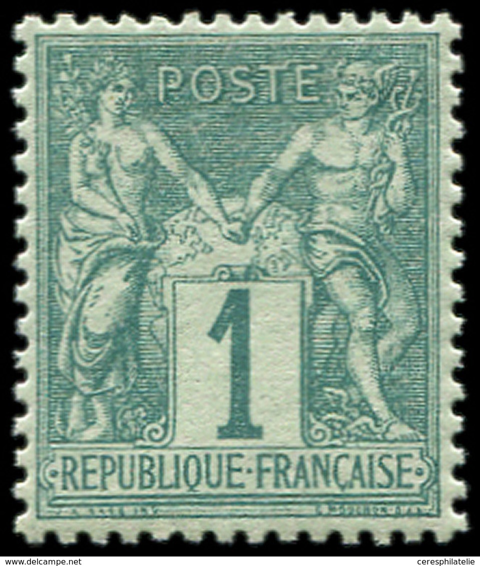 ** TYPE SAGE - 61    1c. Vert, Très Bien Centré, TB - 1876-1878 Sage (Type I)