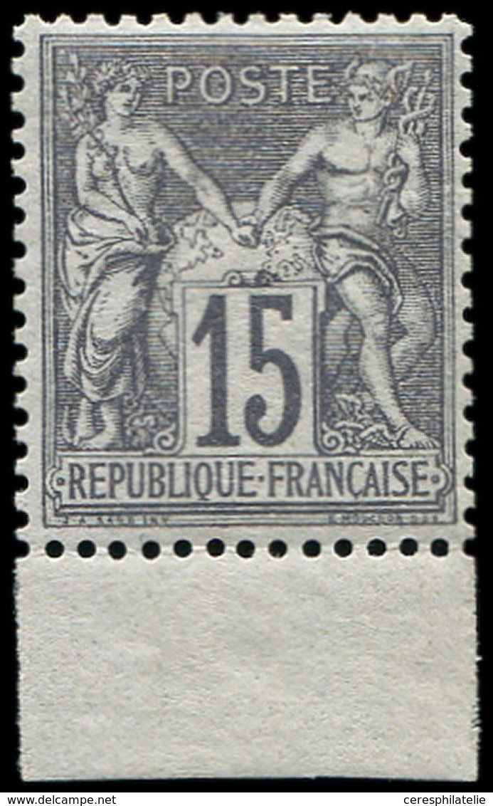 ** TYPE SAGE - 66   15c. Gris, Nuance Foncée, Bdf, Superbe. J - 1876-1878 Sage (Type I)