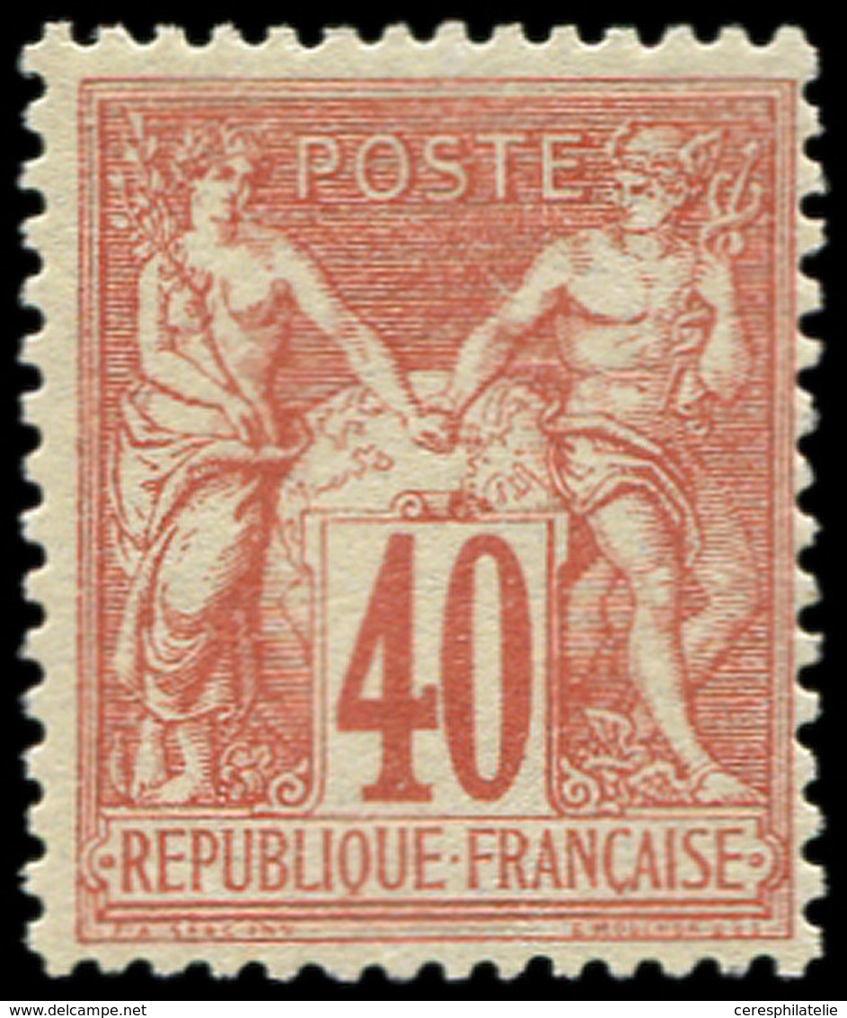 ** TYPE SAGE - 70   40c. Rouge-orange, Frais Et TTB - 1876-1878 Sage (Type I)