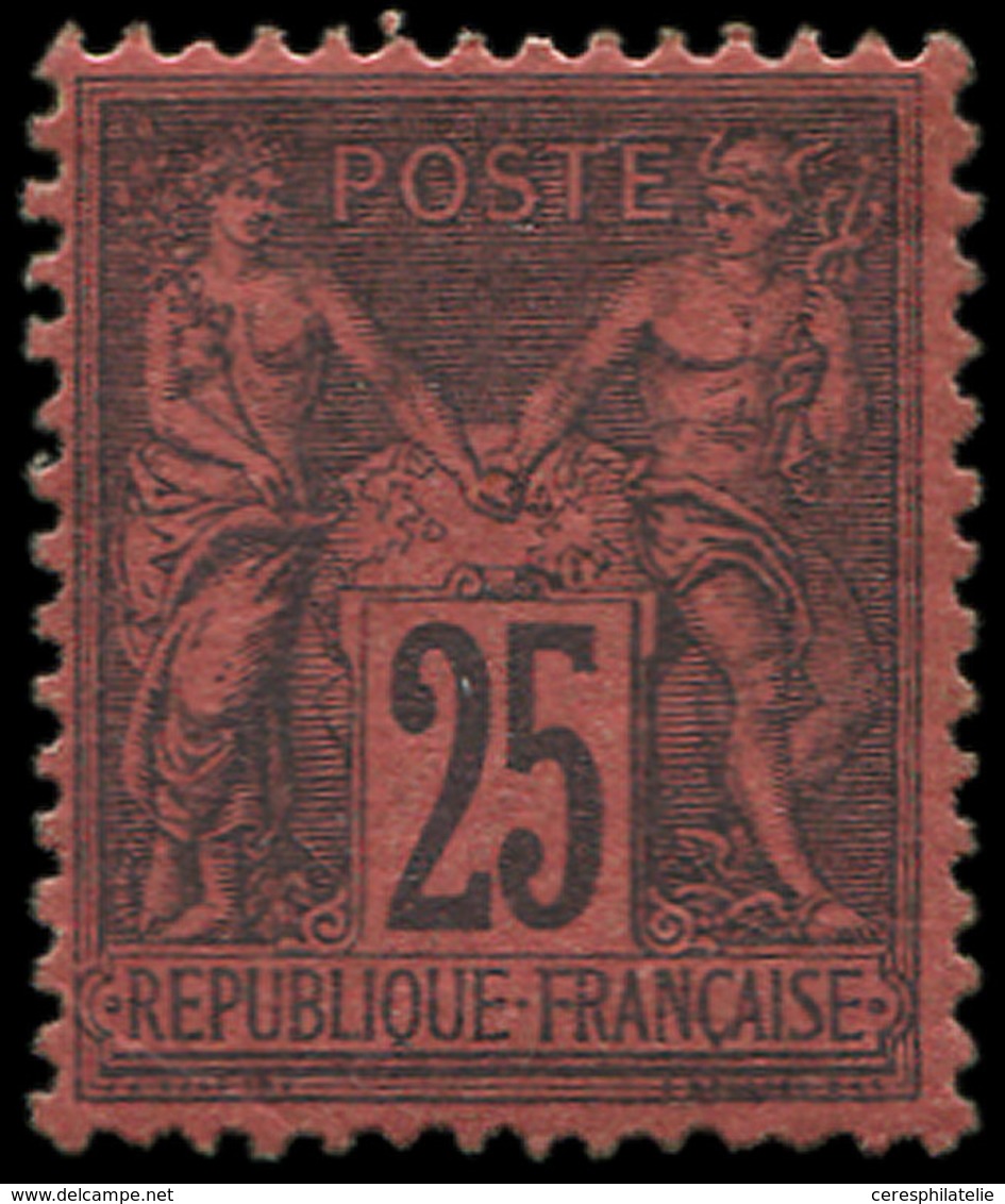 * TYPE SAGE - 91   25c. Noir Sur Rouge, TB. J - 1876-1878 Sage (Type I)