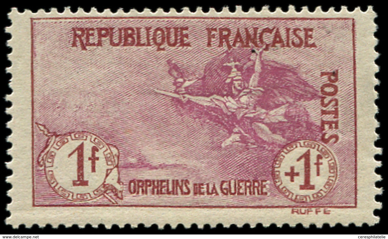 * EMISSIONS DU XXème SIECLE - 154   1ère Série Orphelins,  1f. + 1f. Carmin, TB - Neufs