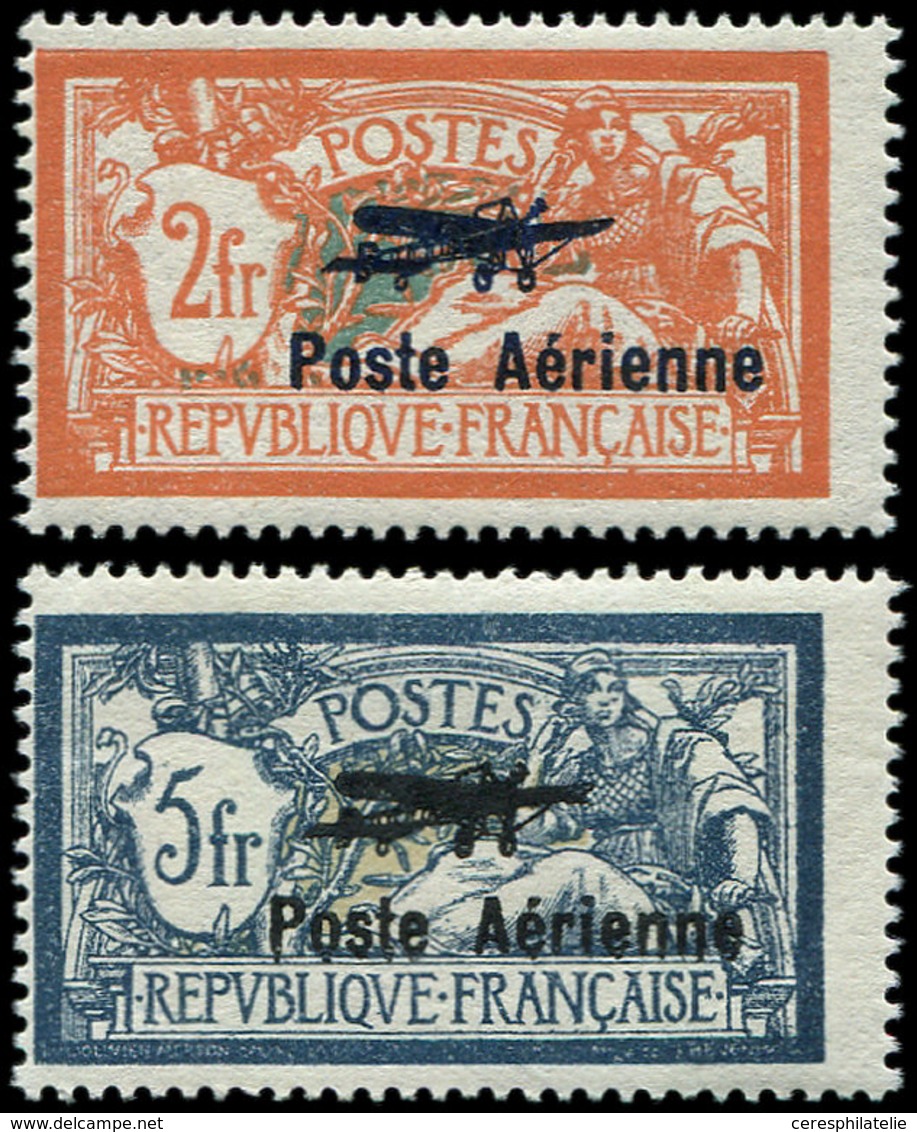 ** POSTE AERIENNE - 1/2 2f. Et 5f, TB - 1927-1959 Neufs