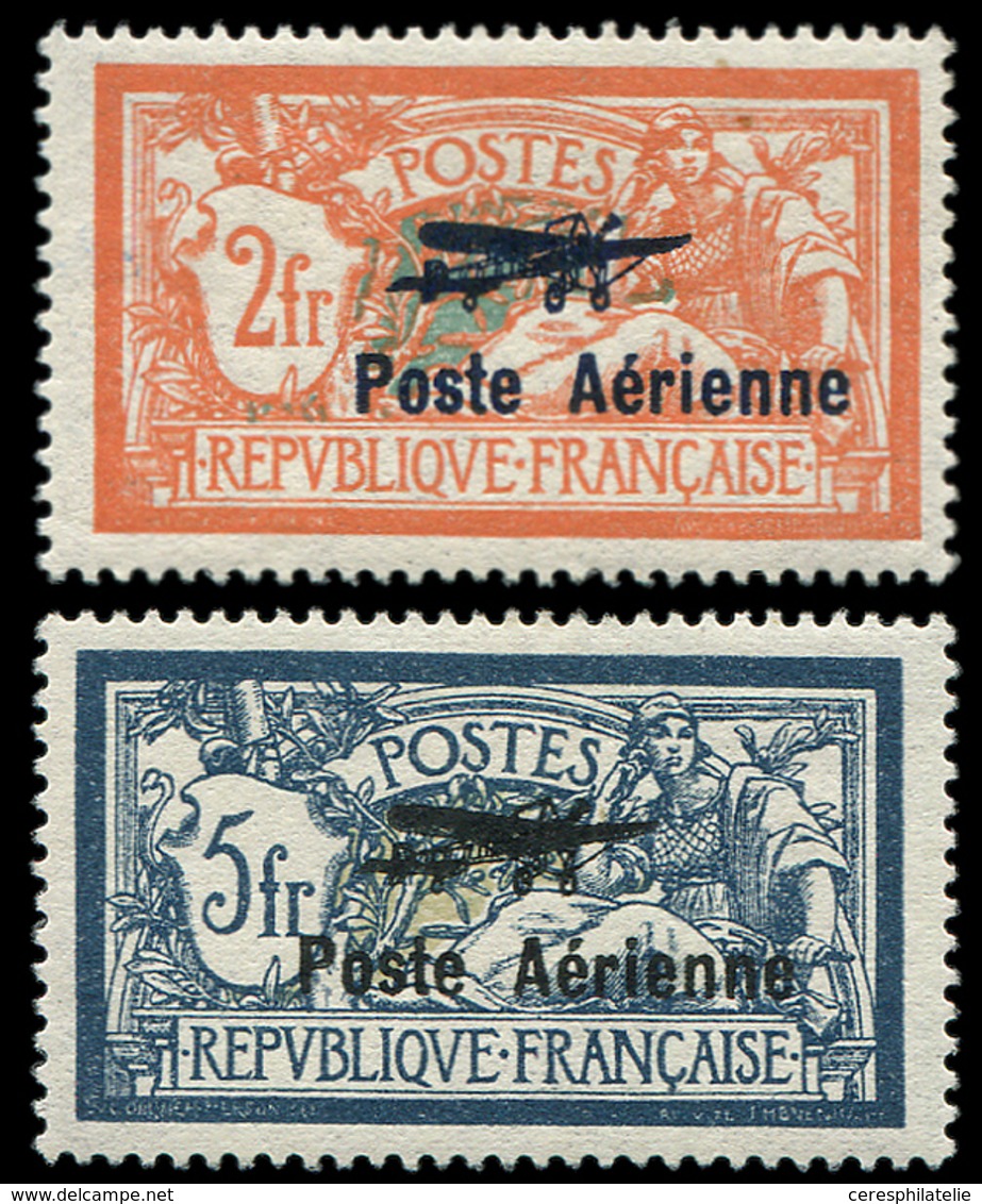 * POSTE AERIENNE - 1/2 2f. Et 5f, Salon De Marseille, Excellent Centrage, TB - 1927-1959 Neufs