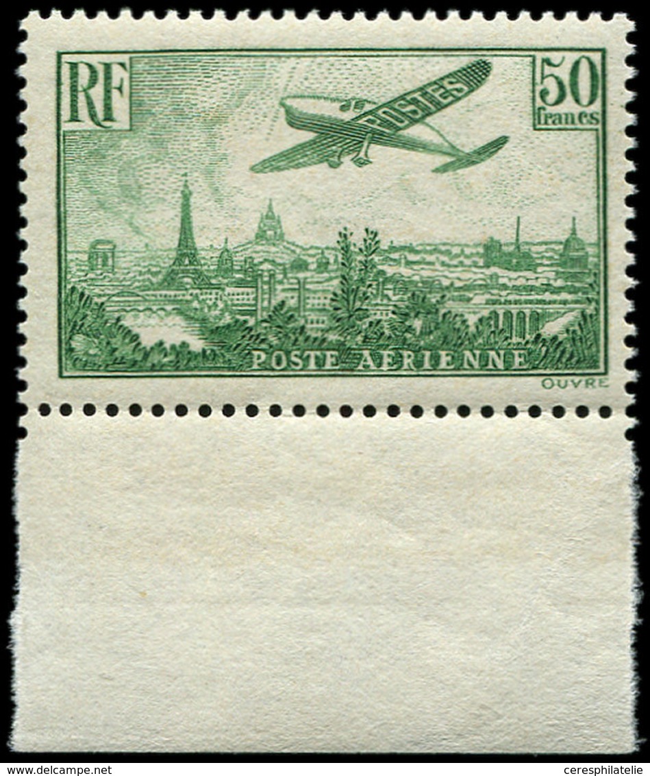 ** POSTE AERIENNE - 14  50f. Vert-jaune, Bdf, TB - 1927-1959 Neufs