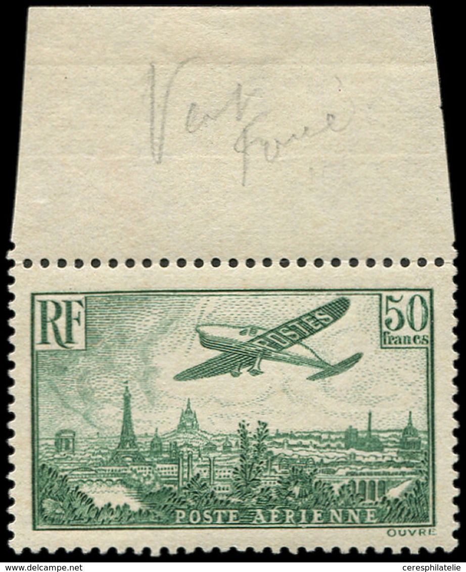 ** POSTE AERIENNE - 14b 50f. Vert Foncé, Bdf, TTB - 1927-1959 Neufs