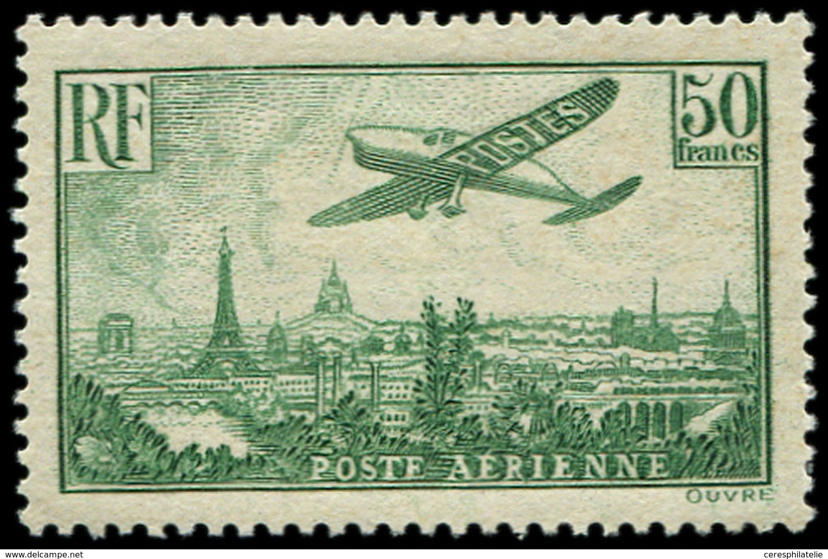 * POSTE AERIENNE - 14  50f. Vert-jaune, TB. S - 1927-1959 Neufs