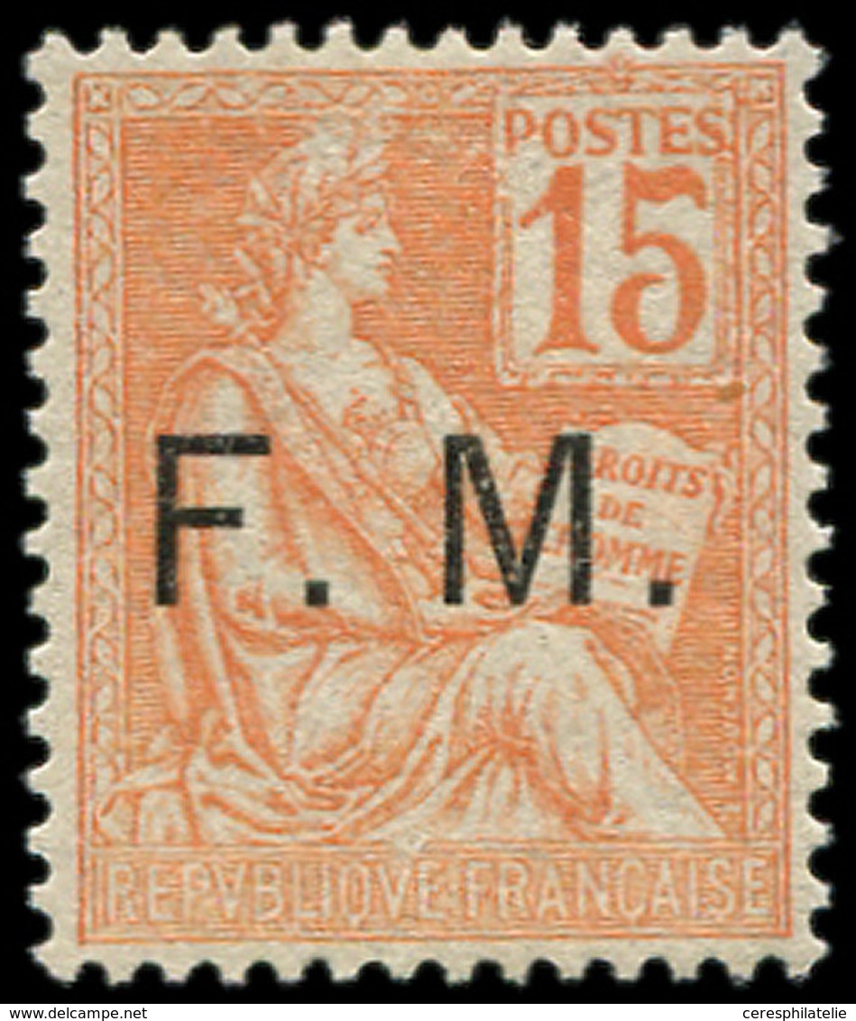 ** FRANCHISE MILITAIRE - 1    15c. Orange, Très Bien Centré, TB - Timbres De Franchise Militaire