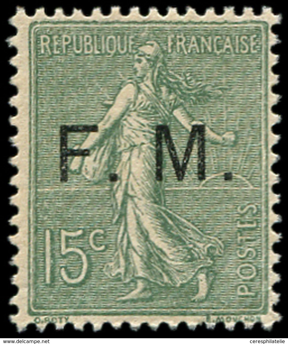 ** FRANCHISE MILITAIRE - 3    15c. Vert-olive, Bien Centré, TB - Timbres De Franchise Militaire