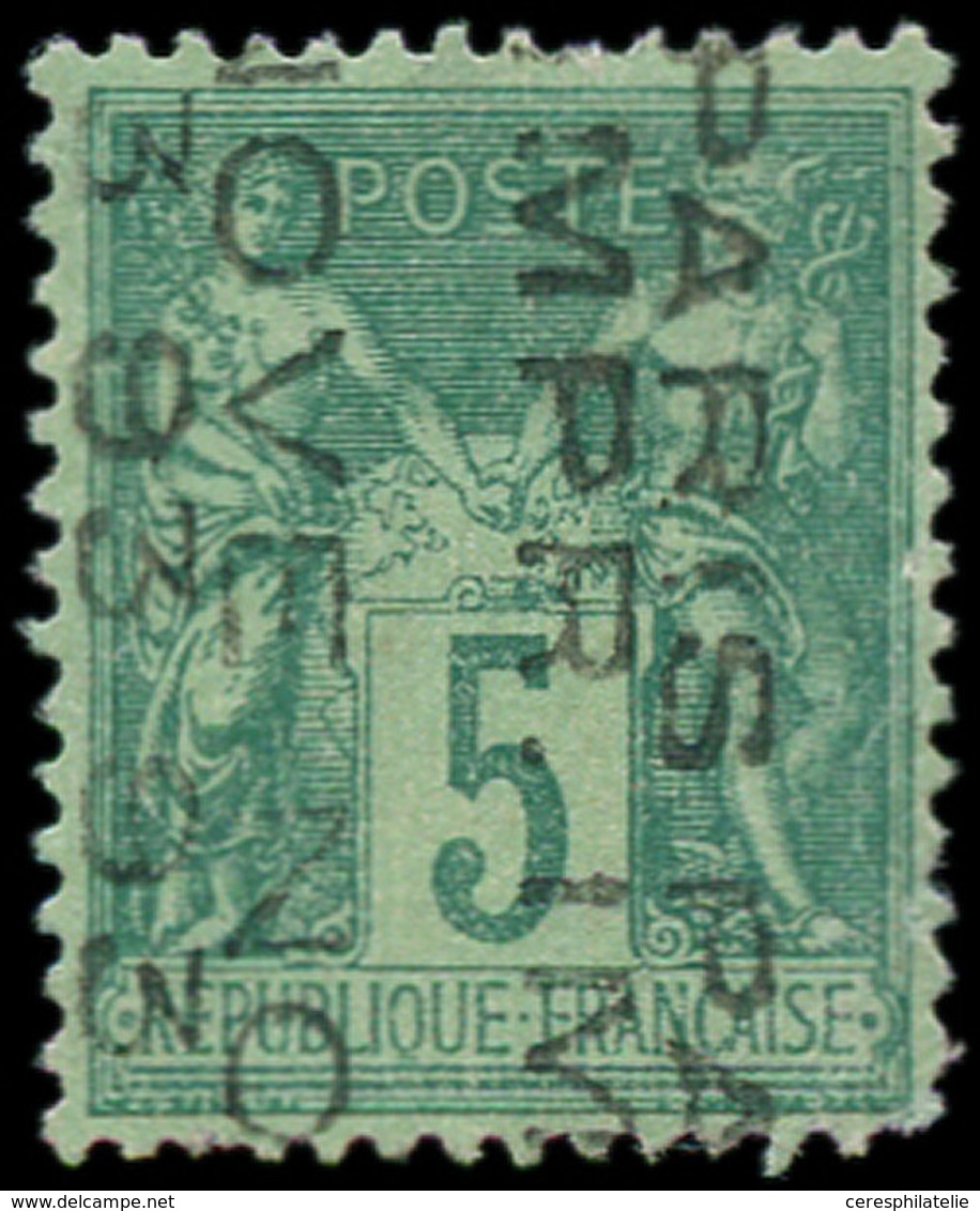 (*) PREOBLITERES - 15  Sage,  5c. Vert, NOV. 93, Sans Quantième, Un Angle Défx, Sinon TB. C - 1893-1947