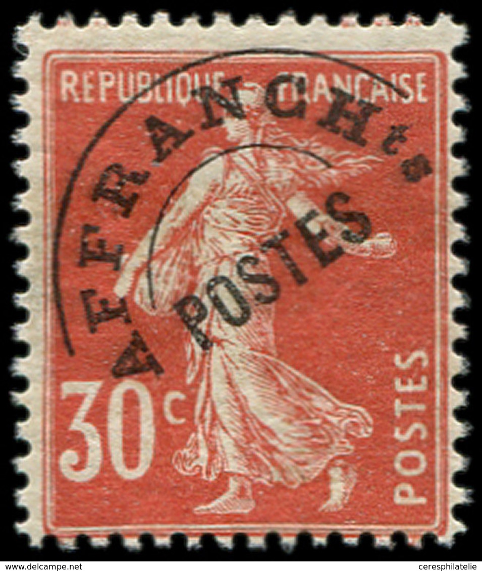 ** PREOBLITERES - 58  Semeuse Camée, 30c. Rouge, TB - 1893-1947