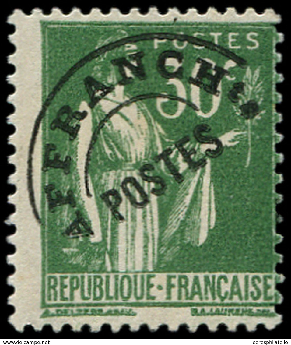 * PREOBLITERES - 69  Paix, 30c. Vert, Inf. Trace De Ch., TTB. C - 1893-1947