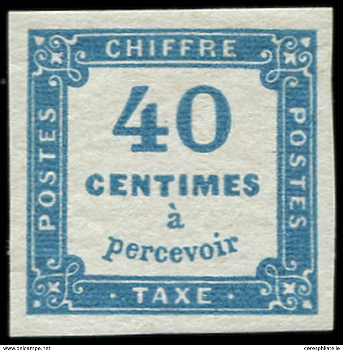 * TAXE - 7   40c. Bleu, TB - 1859-1959 Lettres & Documents