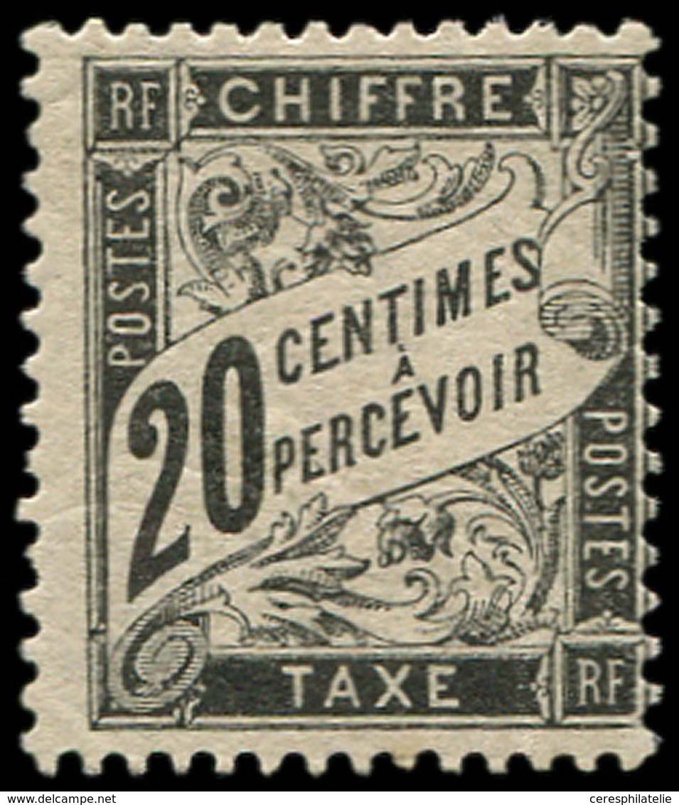 ** TAXE - 17  20c. Noir, TB - 1859-1959 Lettres & Documents