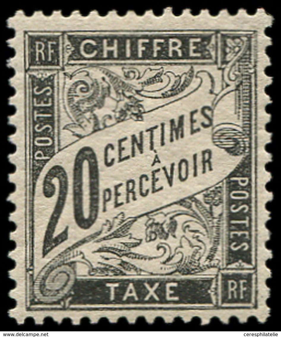 * TAXE - 17  20c. Noir, Très Bon Centrage, TTB - 1859-1959 Lettres & Documents