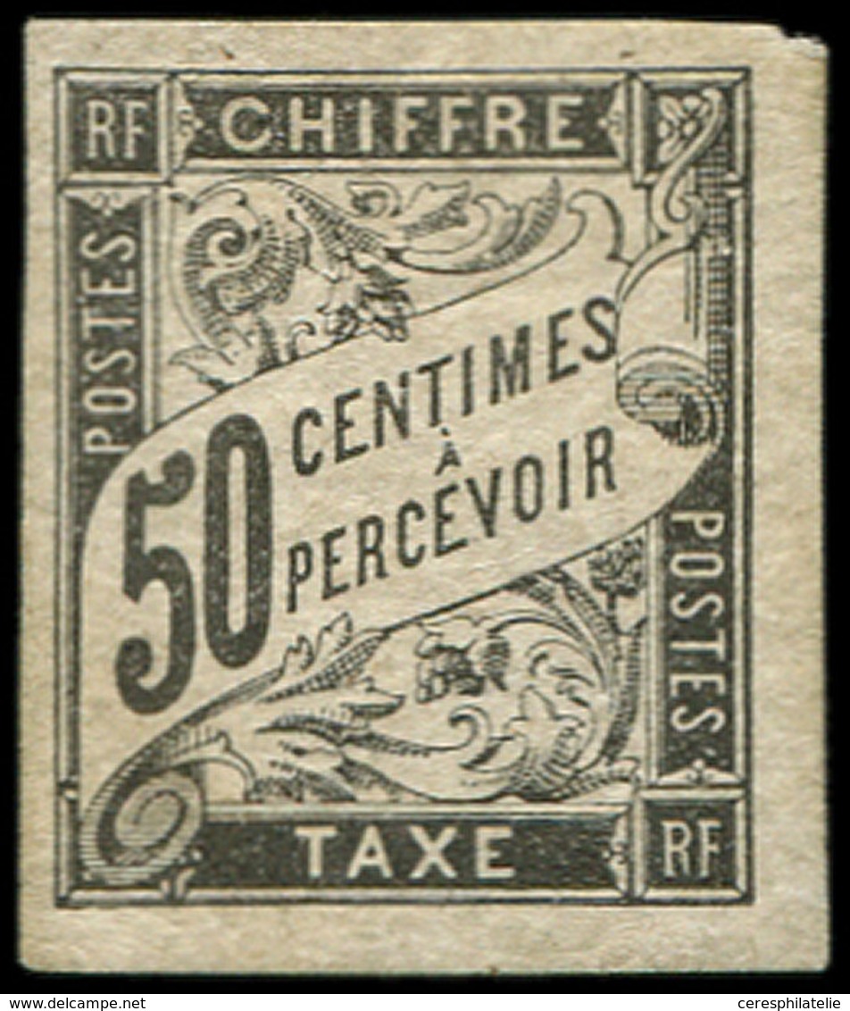 * TAXE - 20  50c. Noir, NON DENTELE, TB. Br - 1859-1959 Lettres & Documents