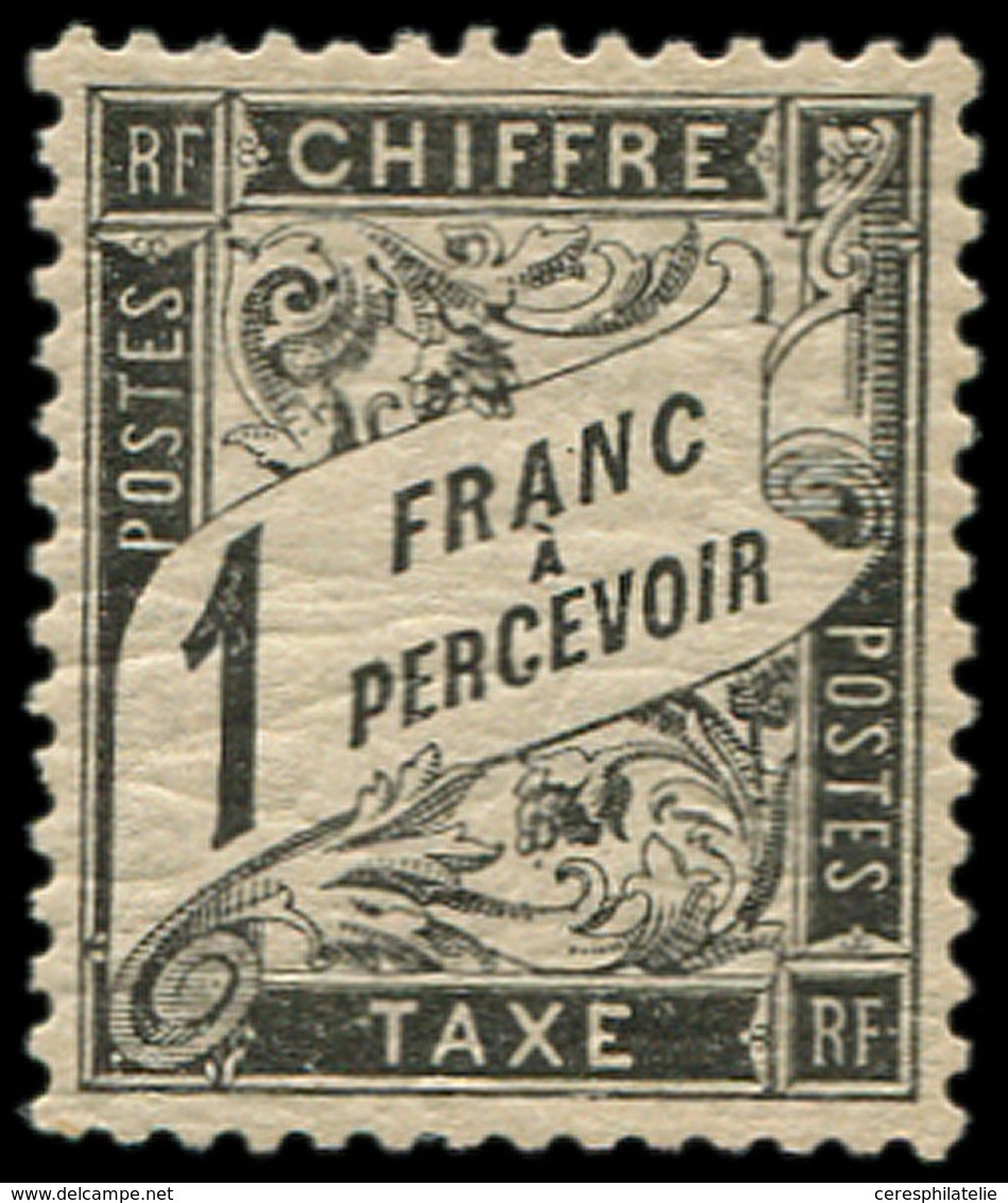 * TAXE - 22   1f. Noir, Ch. Légère, Bien Centré, TB. C - 1859-1959 Lettres & Documents