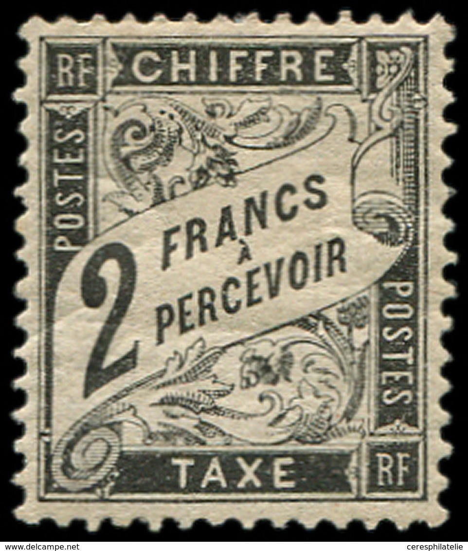 * TAXE - 23   2f. Noir, Forte Ch. Mais Bien Centré, TB. J - 1859-1959 Lettres & Documents