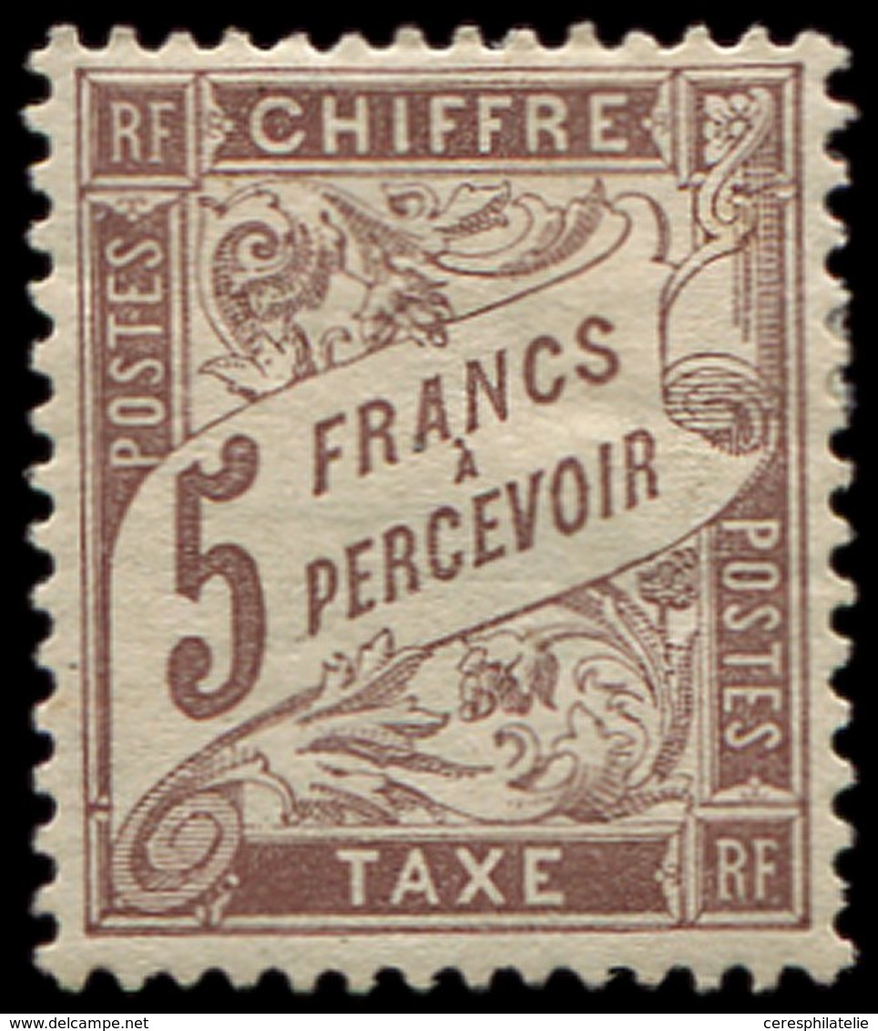 * TAXE - 27   5f. Marron, Ch. Un Peu Forte, TB - 1859-1959 Lettres & Documents