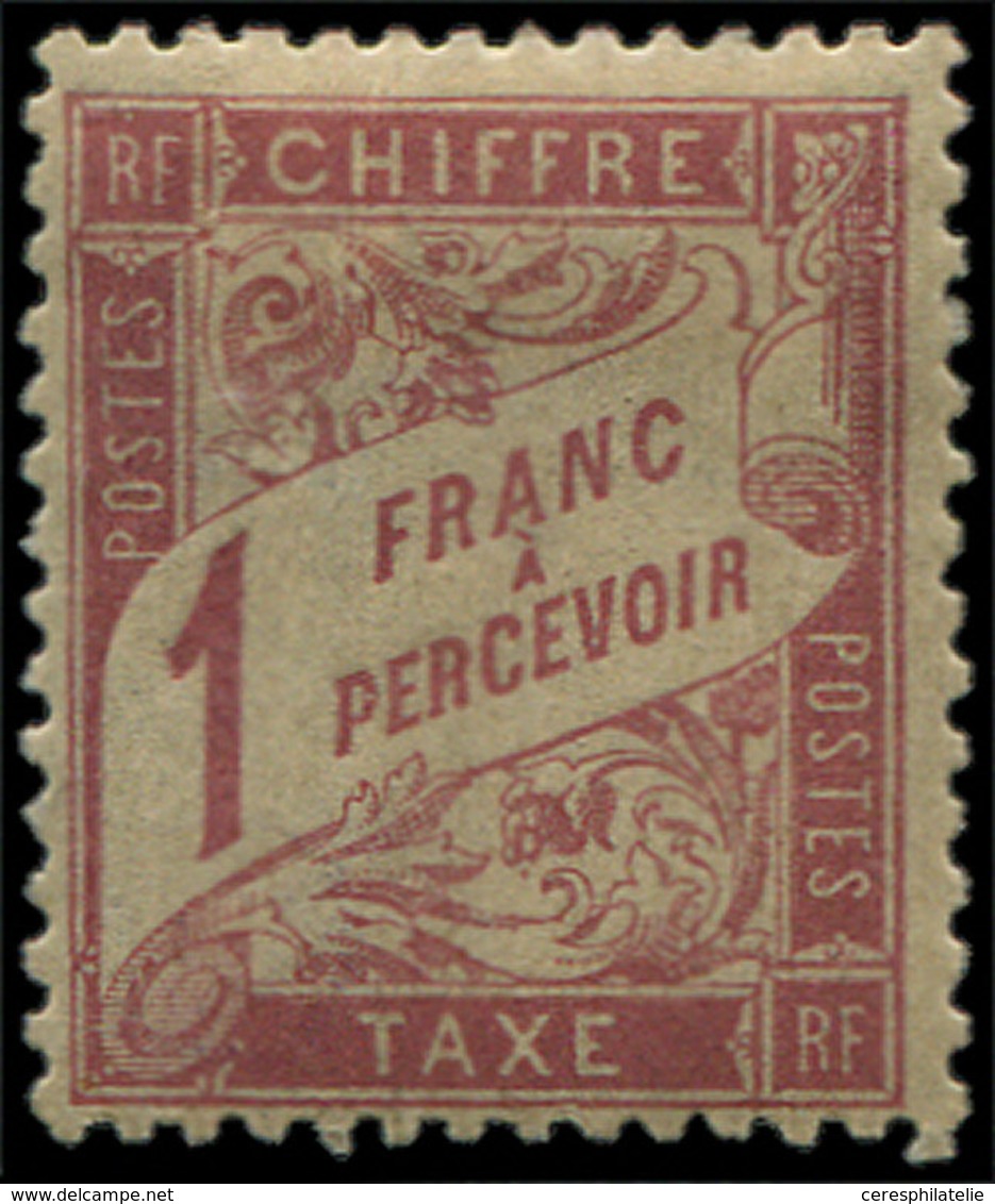 * TAXE - 39   1f. Rose Sur Paille, Bien Centré Et TB - 1859-1959 Lettres & Documents