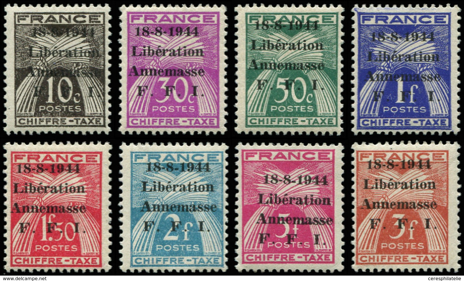 * TIMBRES DE LIBERATION - ANNEMASSE 12/19 : Série Taxe, TB - Libération