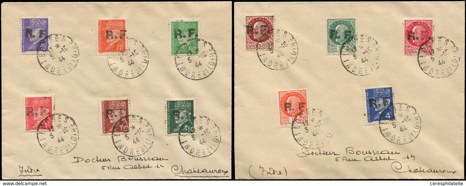 Let TIMBRES DE LIBERATION - LOCHES 8/13, 15/18 : 11 Valeurs Obl. Càd Loches 5/10/44 Sur 2 Env., TB - Libération