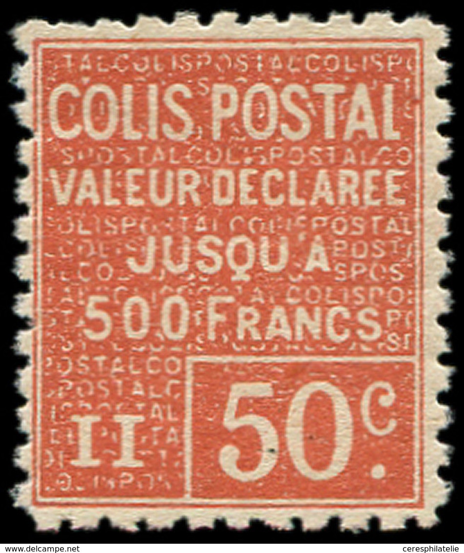 * COLIS POSTAUX  (N° Et Cote Maury) - 54   50c. Rouge, Valeur Déclarée, TB - Neufs