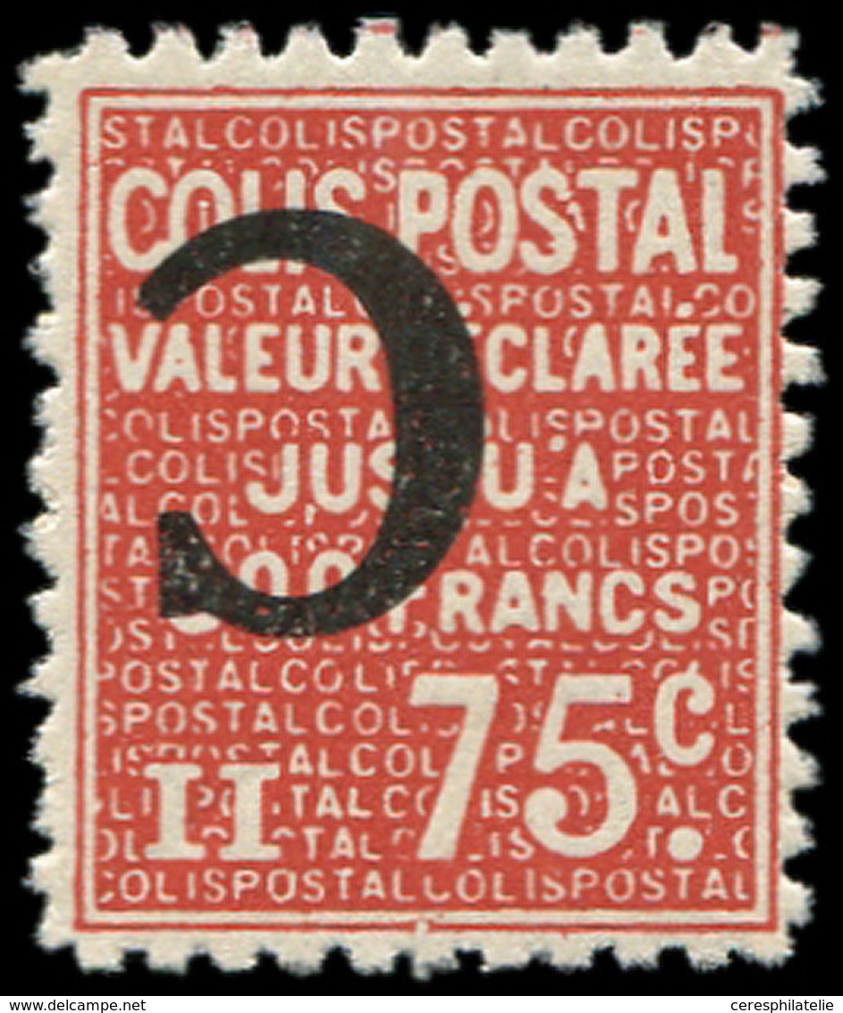 ** COLIS POSTAUX  (N° Et Cote Maury) - 101g  75c. Rouge, Surcharge C RENVERSE, TB - Neufs