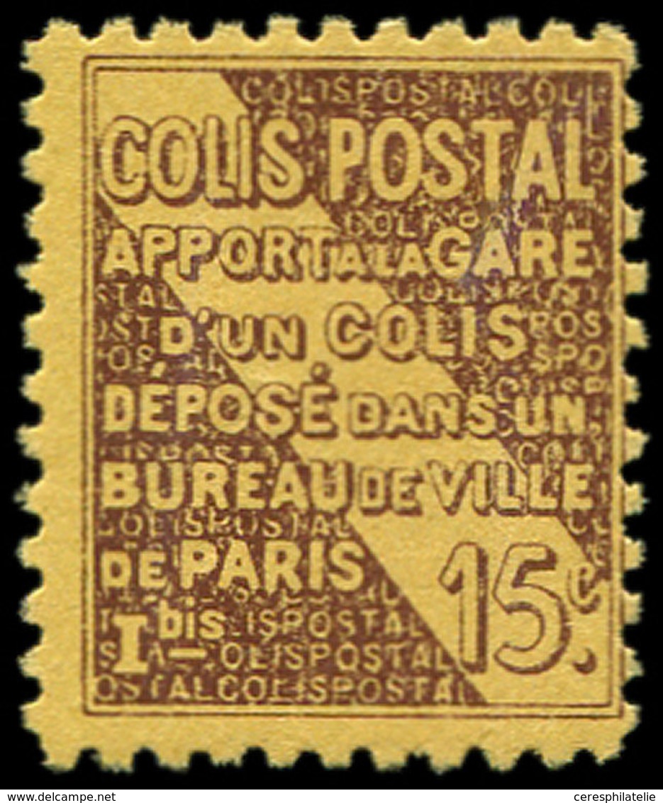 ** COLIS POSTAUX  (N° Et Cote Maury) - 150  15c. Brun Sur Jaune, T III De 1938, TB - Neufs