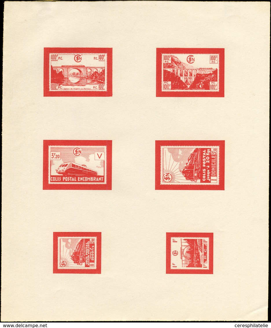 COLIS POSTAUX  (N° Et Cote Maury) - 1939, 2ème Projet, épreuve Collective De 6 Maquettes Différentes Dont 3 Adoptées En - Neufs