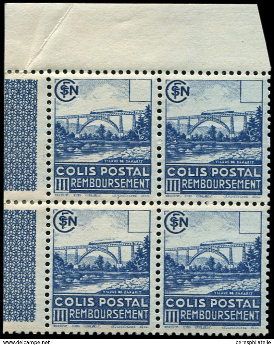 ** COLIS POSTAUX  (N° Et Cote Maury) - 169C  Remboursement, Bleu, BLOC De 4 Cdf, TB - Neufs