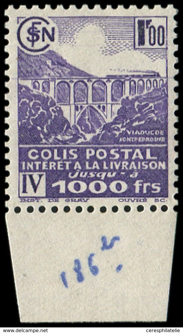 ** COLIS POSTAUX  (N° Et Cote Maury) - 183A  1f00 Violet, Chiffres Gras De 1942, NON EMIS, Bdf, TB - Neufs