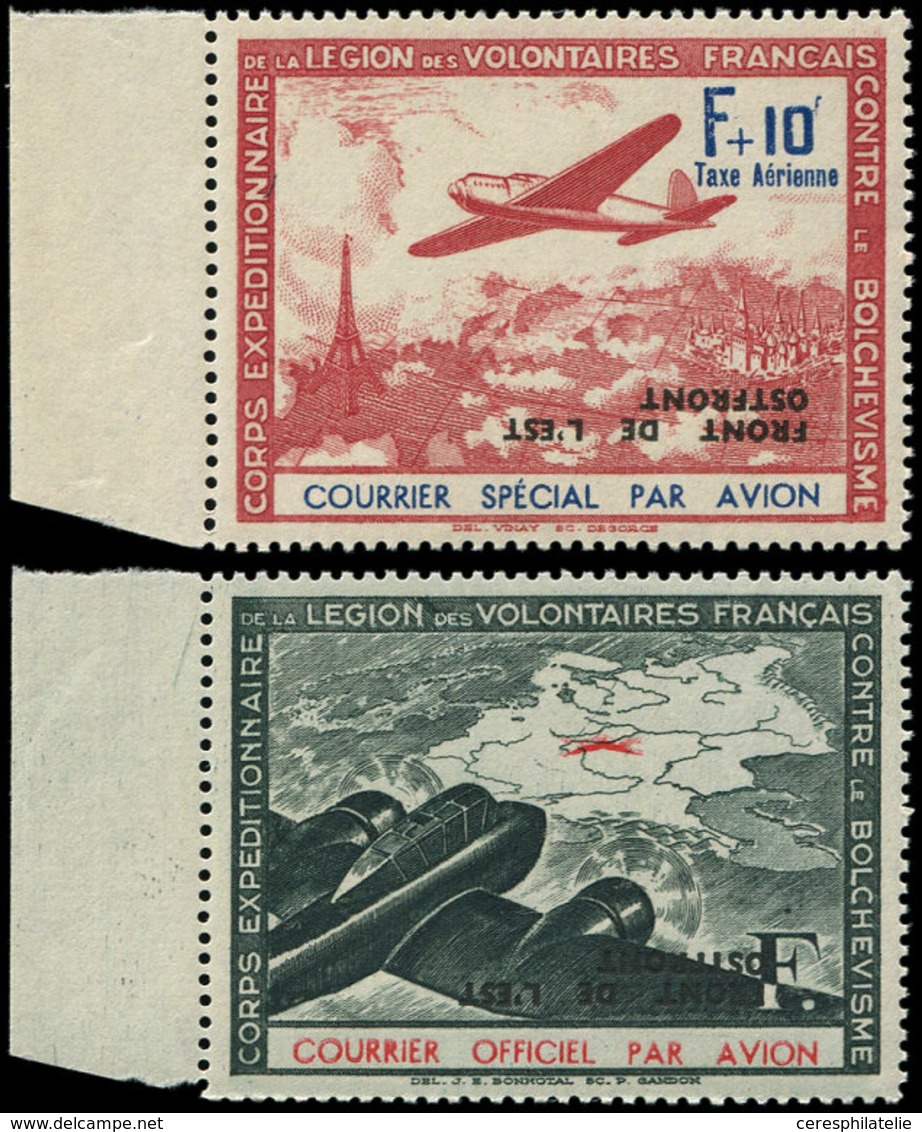 ** Spécialités Diverses - L.V.F. 4b/5b : Surcharge RENVERSEE, Bdf, TB - Guerre (timbres De)