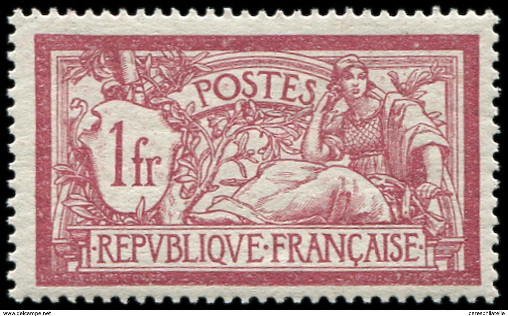 ** VARIETES - 121c  Merson,  1f. Lie De Vin, SANS Teinte De Fond, TB - Nuovi