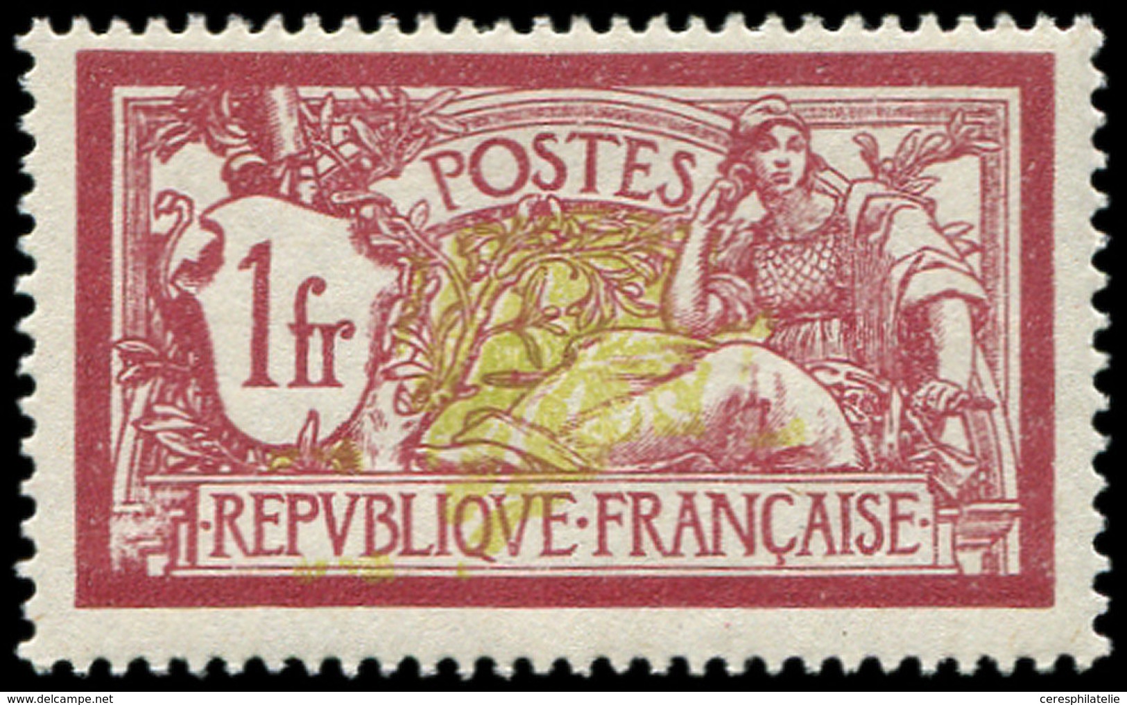 ** VARIETES - 121d  Merson,  1f. Lie De Vin Et Olive, DOUBLE Teinte De Fond, Frais Et TTB - Neufs