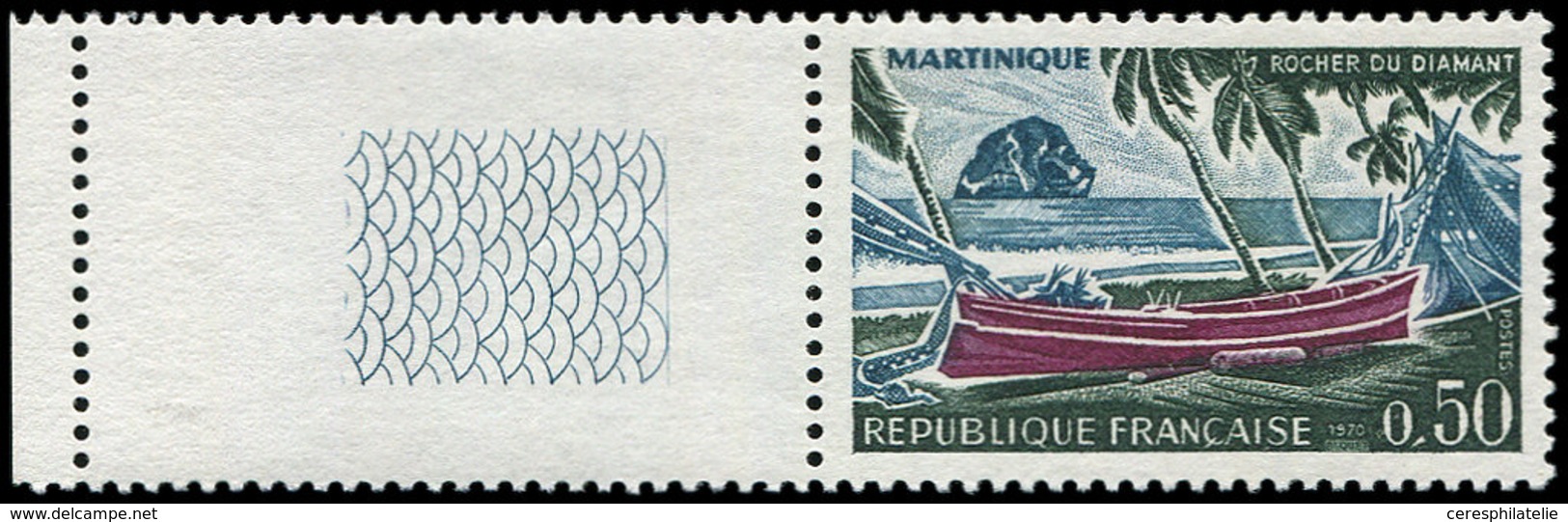 ** VARIETES - 1644a  Martinique, 0,50, SANS Le Bleu, Bdf, TB - Neufs